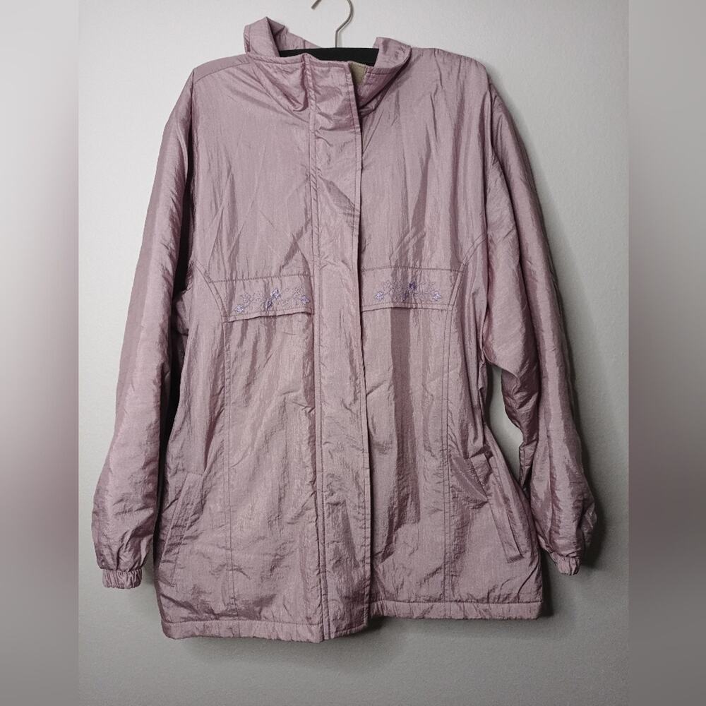Women's NORTHERN SUN Vintage Jacket Lightweight Chore Outdoor LINED Embroidery